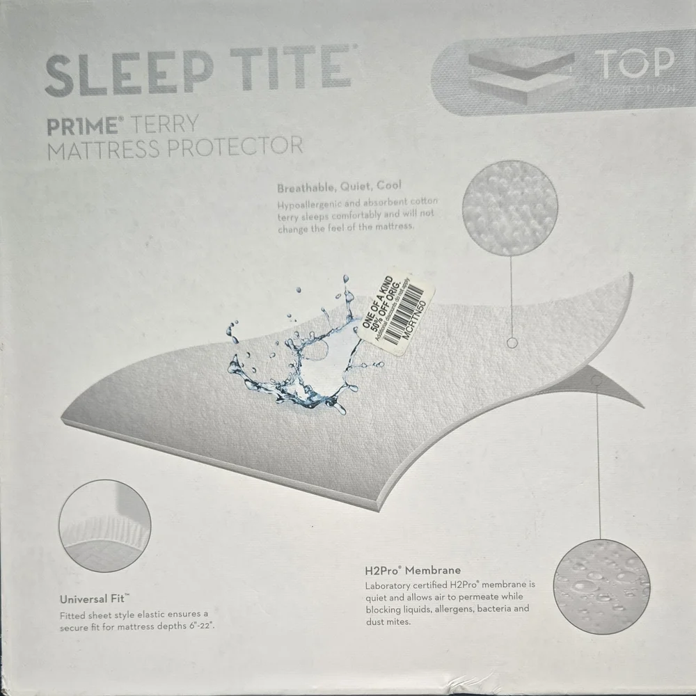 Sleep Tite Pr1me Terry Mattress Protector ( Cot)